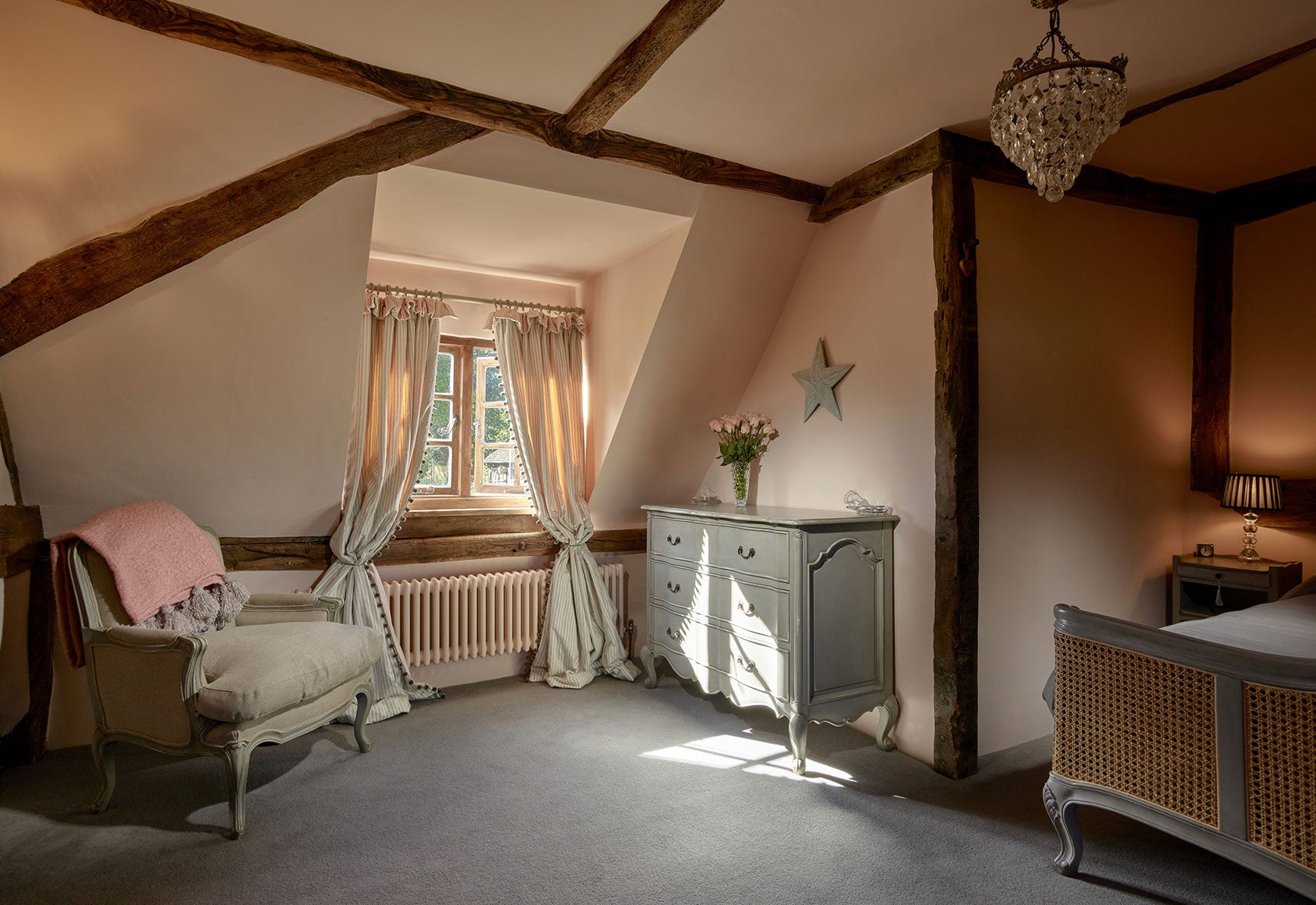 Bedroom painted in Sweetcheeks